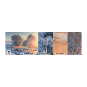 Vzorka samolepiacej fototapety Deluxe Sticker - Všetko sa leskne v slnečnom kryštáli - Krajina, Zima, Rieka - 100x30 cm