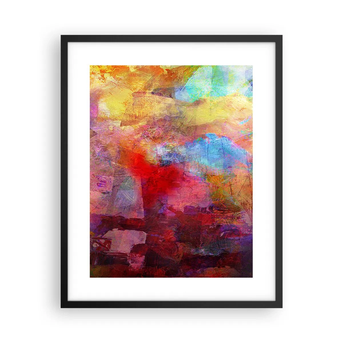 Plagát v čiernom ráme - Pozrieť sa doprostred dúhy - 40x50 cm