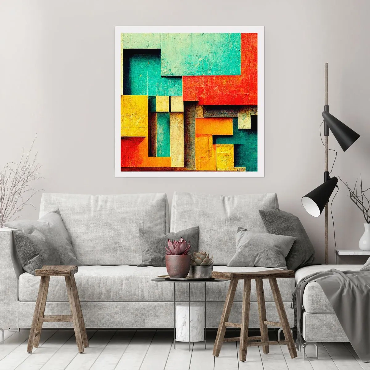 Plagát - Festival pravých uhlov - 60x60 cm