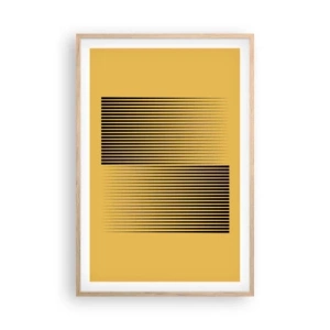 Plagát v ráme zo svetlého duba - Štvorec protikladov - 61x91 cm