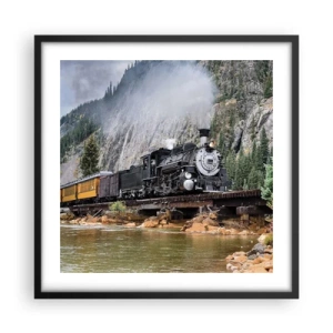 Plagát v čiernom ráme - A kam to? Kam? - 50x50 cm