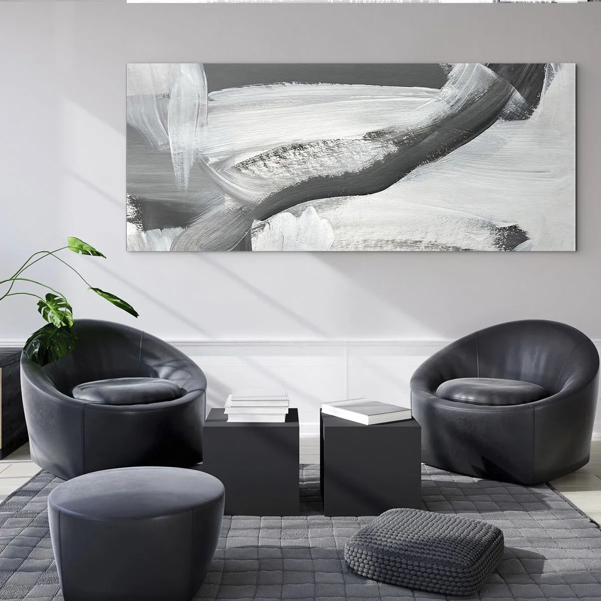 Obraz na skle - Pevným pohybom - 160x50 cm