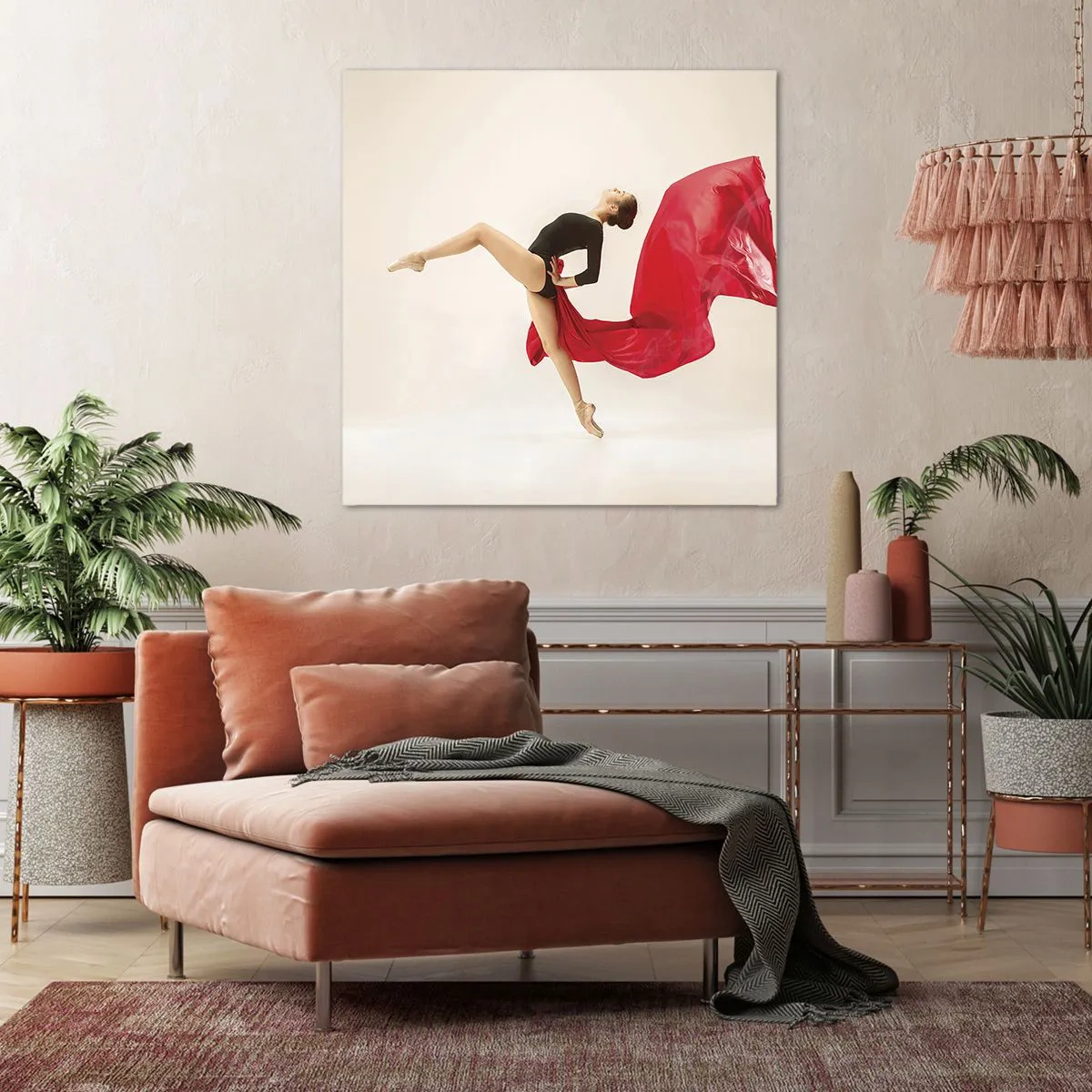 Obraz na plátne - Červené a čierne - 30x30 cm