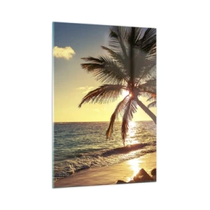 Obraz na skle - Leto pod palmami - 50x70 cm