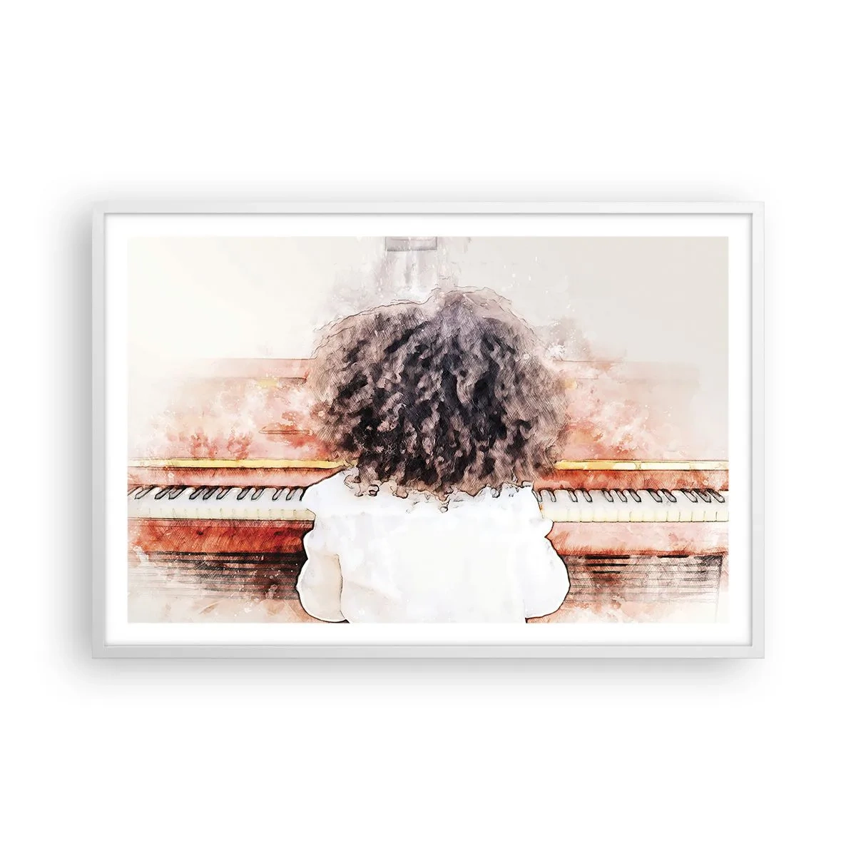 Plagát v bielom ráme - V novom svete - 91x61 cm