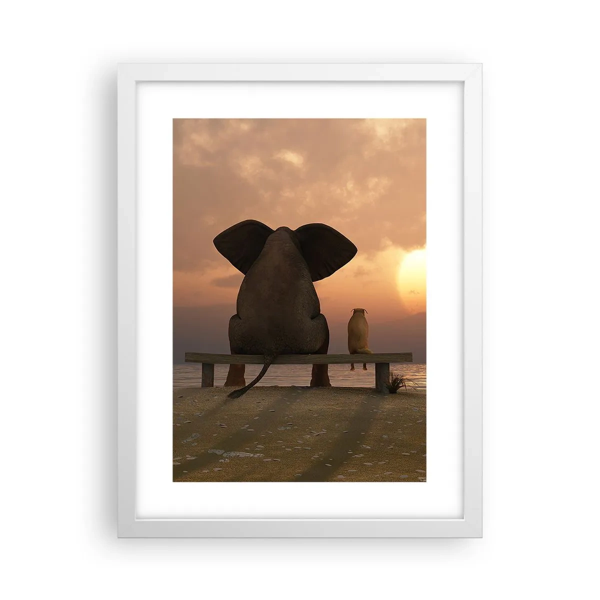 Plagát v bielom ráme - Je skvelé spolu mlčať - 30x40 cm