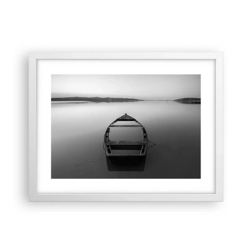 Plagát v bielom ráme - Túžba a melanchólia - 40x30 cm