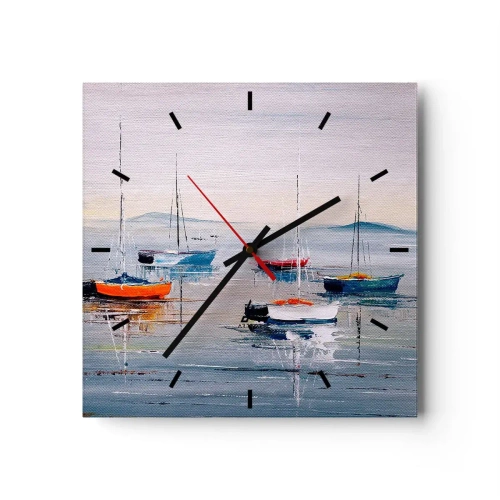 Nástenné hodiny - Zaslúžený odpočinok - 40x40 cm