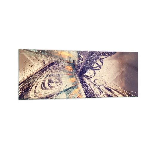 Obraz na skle - Vo veľkom zhone - 140x50 cm