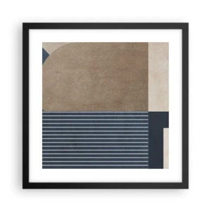 Plagát v čiernom ráme - Kompozícia jednoduchosti a guľatosti - 40x40 cm