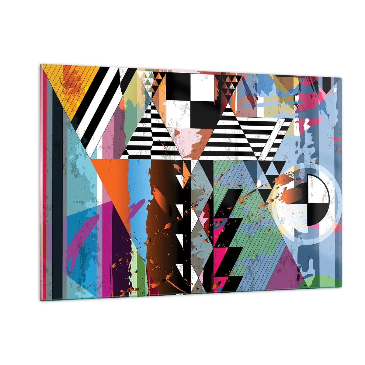 Obraz na skle - Geometricky a organicky - 120x80 cm