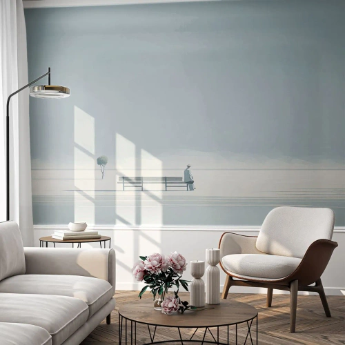 Samolepiaca Fototapeta Deluxe Sticker - Áno, čakám. - Minimalistický, Osamelý, Muž - 300x210 cm