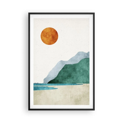 Plagát v čiernom ráme - Jednoducho ideálna krajina - 61x91 cm