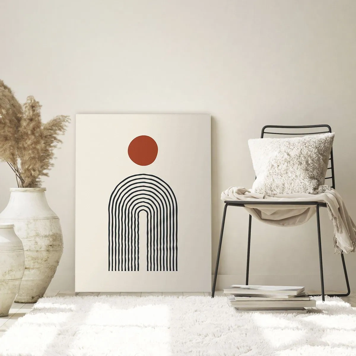 Obraz na skle - Magnetizmus tvarov a farieb - 70x100 cm