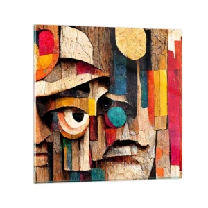 Obraz na skle - Vidím ťa… - 50x50 cm