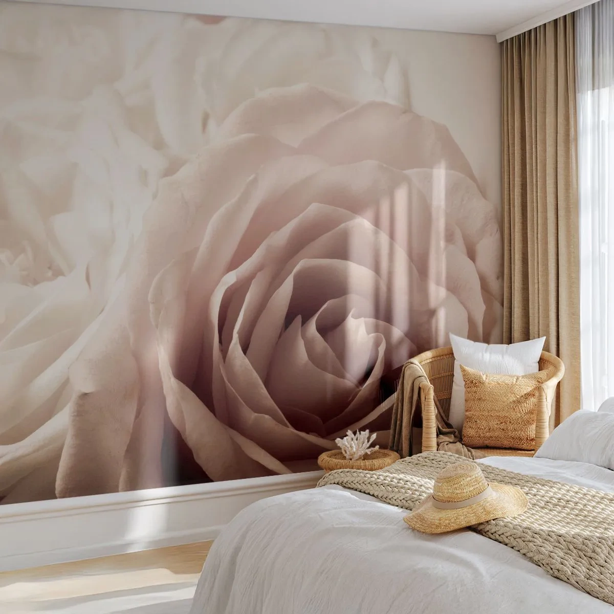 Fototapeta Premium Canvas - V srdci ruže - ruže, Kvety, Romantické - 250x175 cm