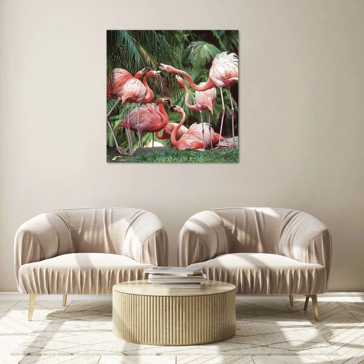 Obraz na skle - Popoludňajšie klebety - 40x40 cm