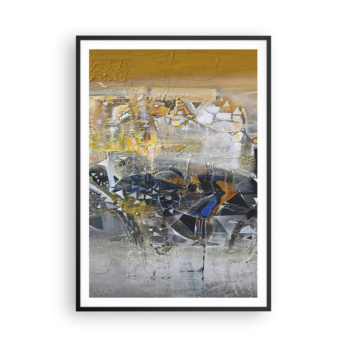 Plagát v čiernom ráme - Všetko sa podarí - 70x100 cm