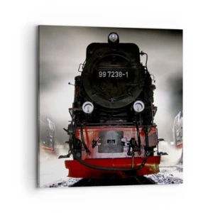 Obraz na plátne - Stojí a sápe, funí a fúka - 70x70 cm