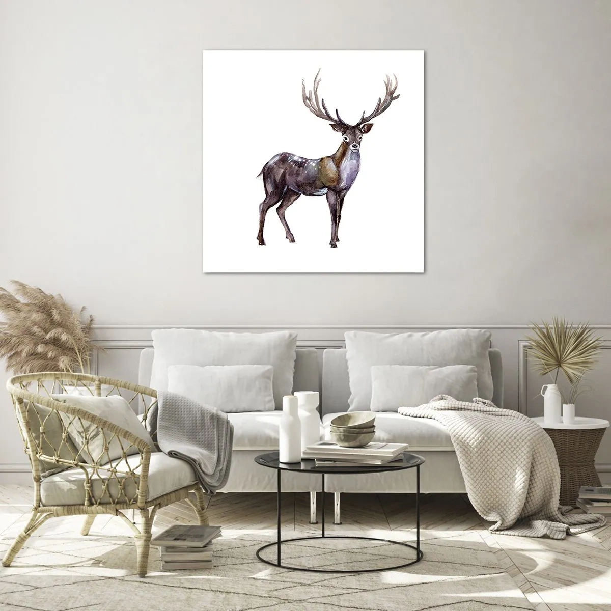 Obraz na skle - Kráľ polnočnej púšte - 60x60 cm