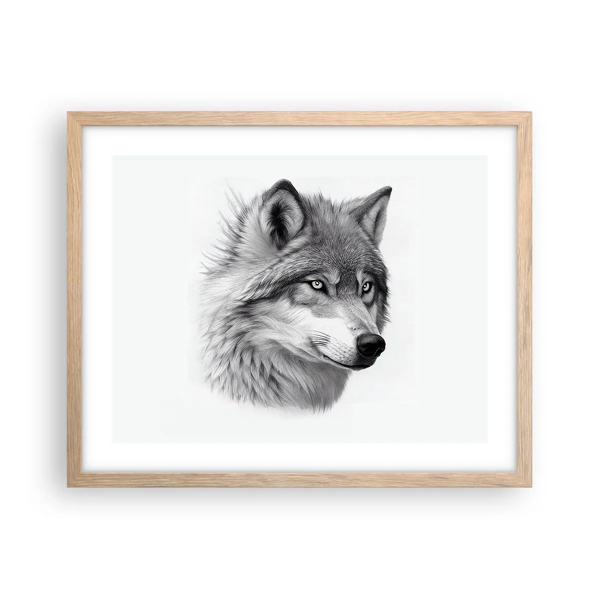 Plagát v ráme zo svetlého duba - Alfa – bezpochyby - 50x40 cm