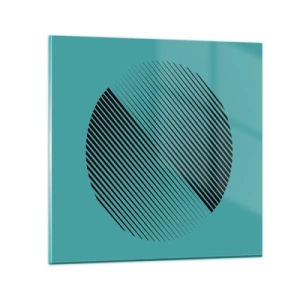 Obraz na skle - Kruh – geometrická variácia - 50x50 cm