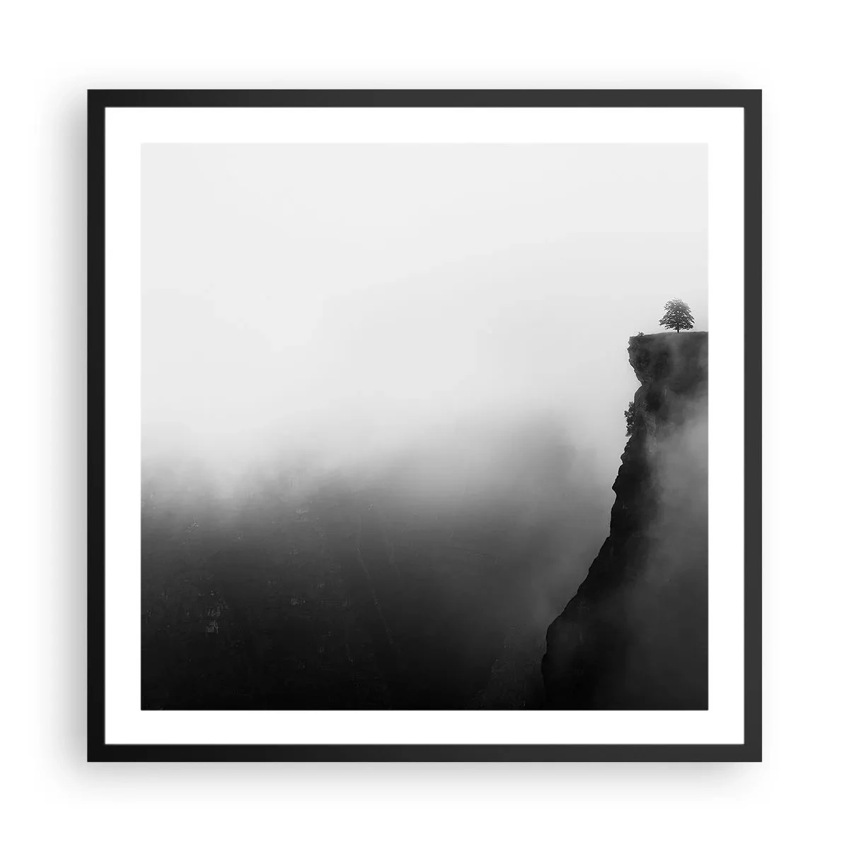 Plagát v čiernom ráme - Na okraji sveta - 60x60 cm