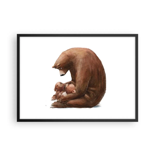 Plagát v čiernom ráme - Sladké sny, deti - 70x50 cm