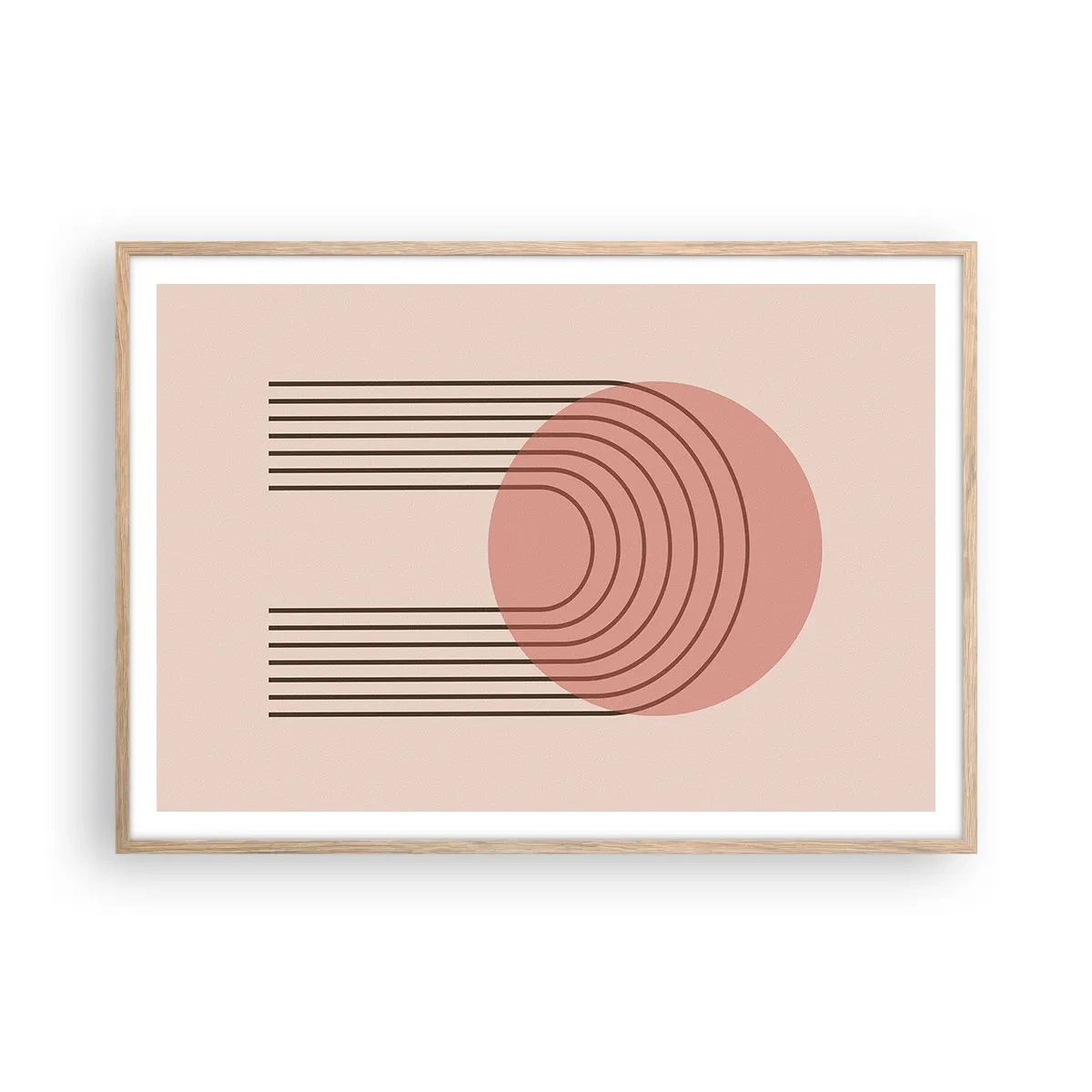 Plagát v ráme zo svetlého duba - Neodolateľná príťažlivosť - 100x70 cm