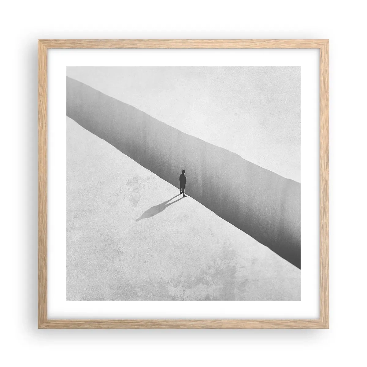 Plagát v ráme zo svetlého duba - Jasný cieľ - 50x50 cm