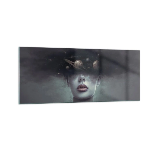 Obraz na skle - A planéty… - 100x40 cm