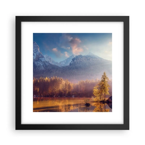 Plagát v čiernom ráme - V horách a údoliach - 30x30 cm