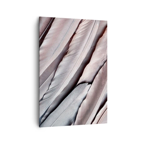 Obraz na plátne - V ružovej a striebornej - 70x100 cm