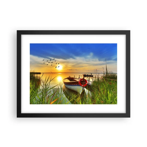 Plagát v čiernom ráme - Kormorány už odlietajú - 40x30 cm