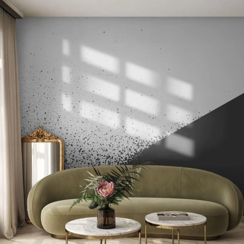 Fototapeta Standard Eco - Rýchlejšie a rýchlejšie, viac a viac - Abstrakcia, Grafika, Čierna a biela - 350x256 cm