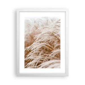 Plagát v bielom ráme - Klanenie jesennému slnku - 30x40 cm