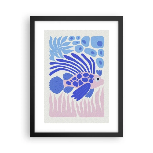 Plagát v čiernom ráme - Vo svojom živle - 30x40 cm