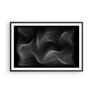 Plagát v čiernom ráme - Tanec svetla v priestore - 91x61 cm