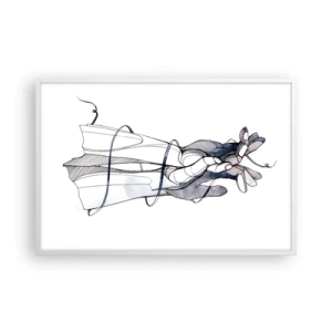 Plagát v bielom ráme - Štúdia o dotyku - 91x61 cm