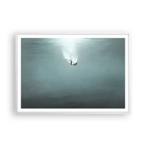 Plagát v bielom ráme - V objatí oceánu - 100x70 cm