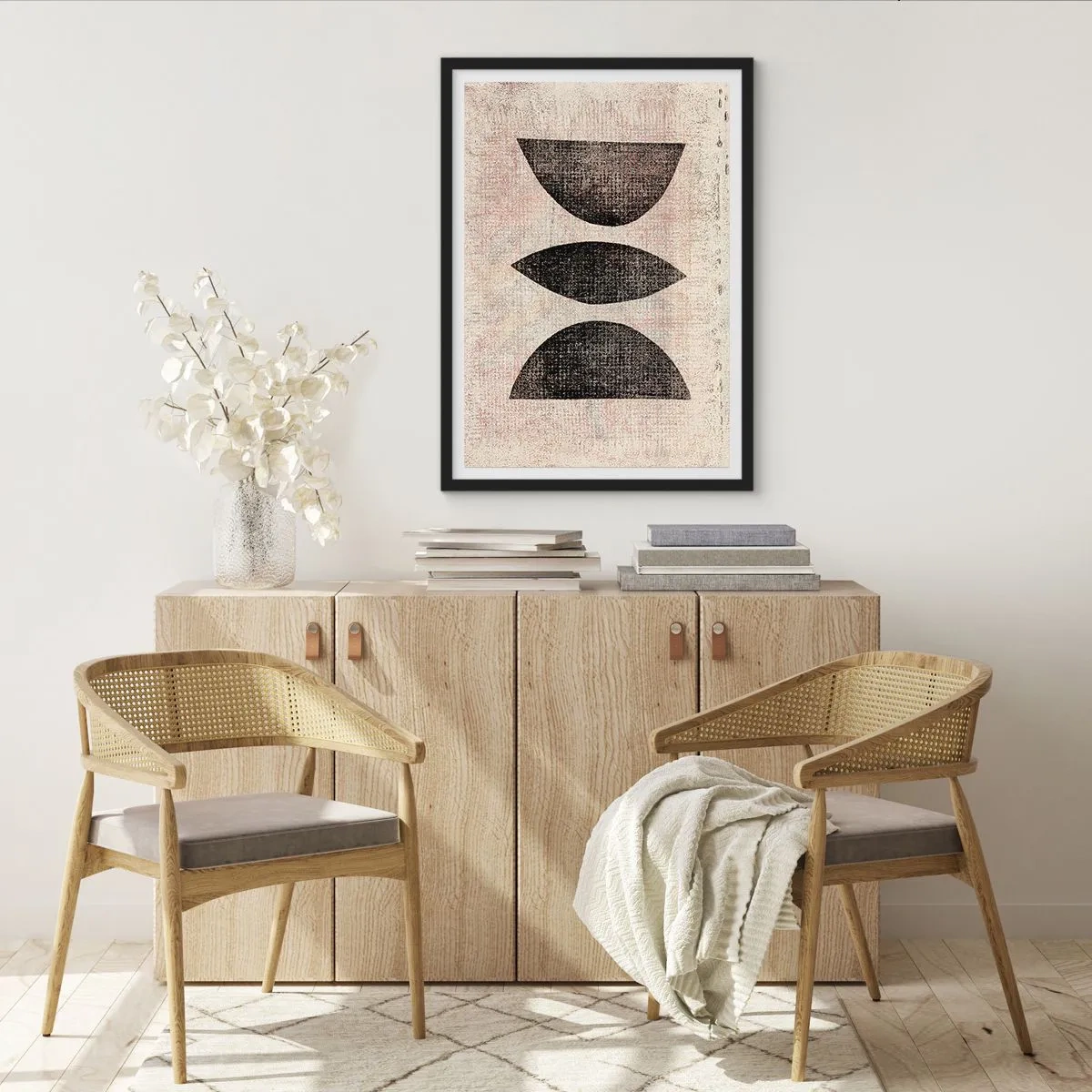 Plagát v čiernom ráme - Etnická abstrakcia - 30x40 cm