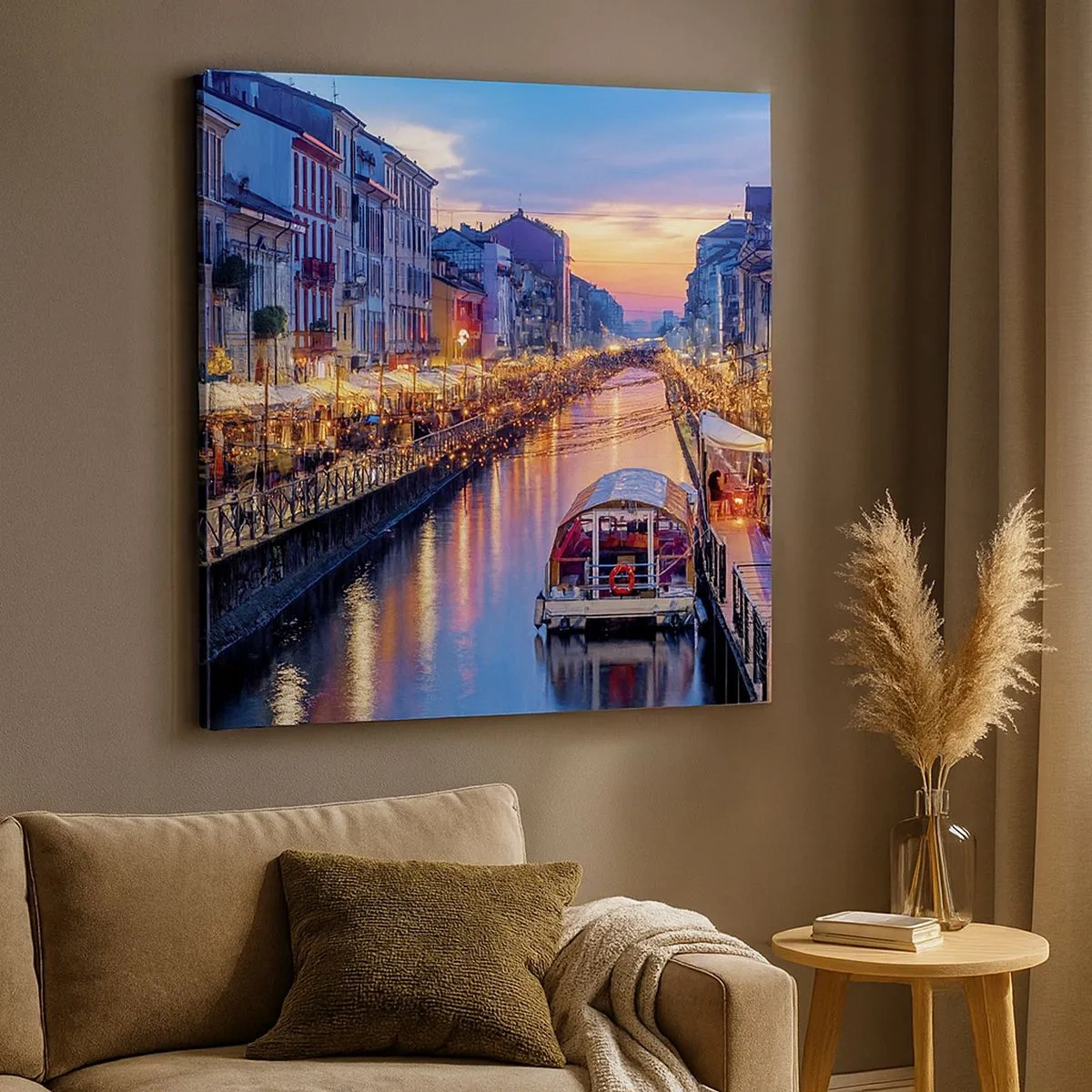 Obraz na plátne - Večer plný svetla a zábavy - 30x30 cm