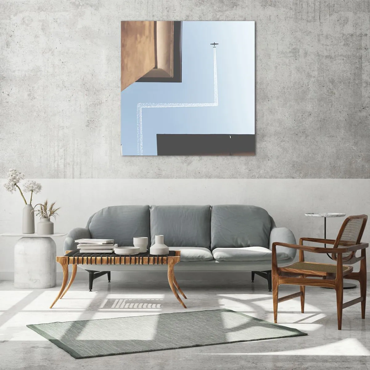 Obraz na skle - Nad mestským labyrintom - 70x70 cm