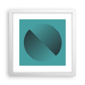 Plagát v bielom ráme - Kruh – geometrická variácia - 30x30 cm
