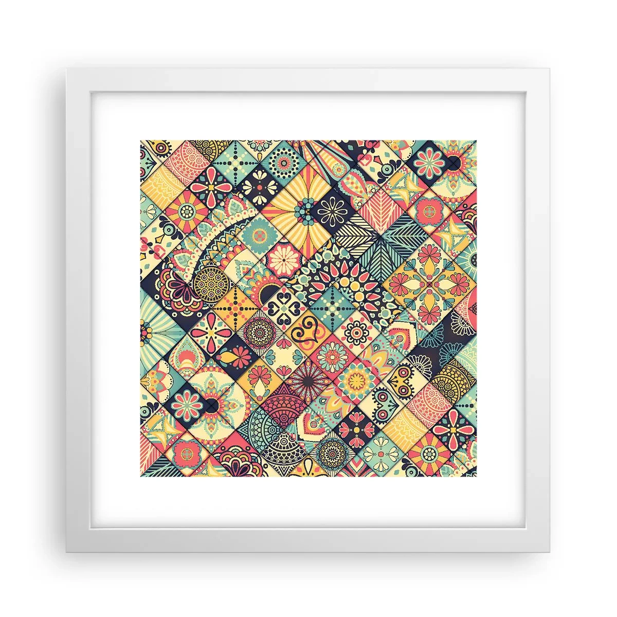 Plagát v bielom ráme - Marocká vízia - 30x30 cm