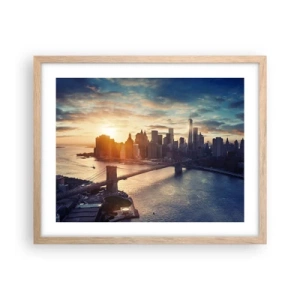 Plagát v ráme zo svetlého duba - Pomník kultúry Západu - 50x40 cm