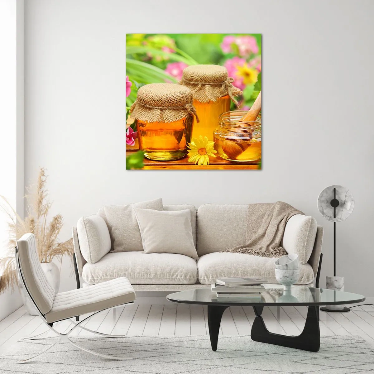 Obraz na skle - Sladko a kvetinovo - 70x70 cm