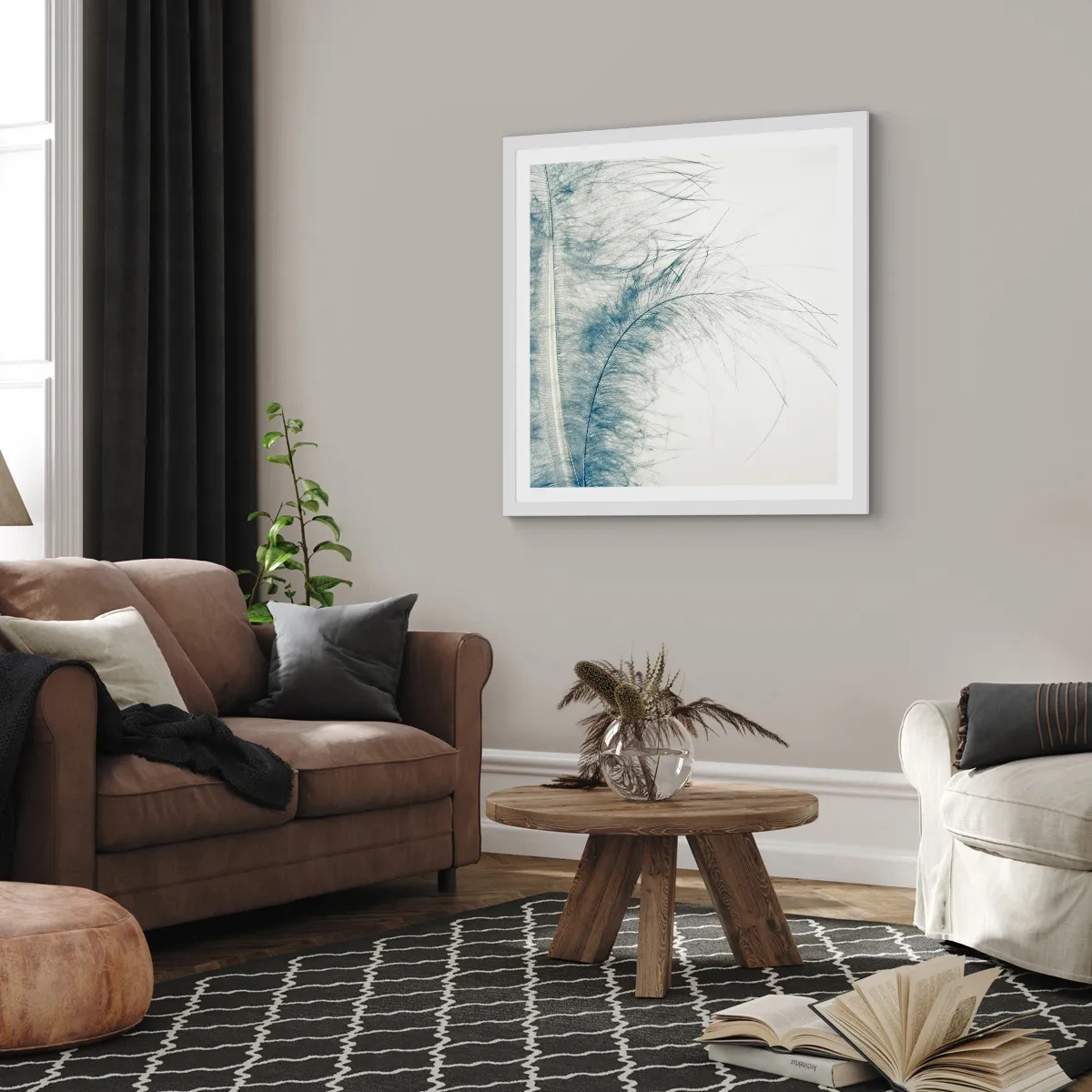 Plagát v bielom ráme - Šepot prírody - 40x40 cm