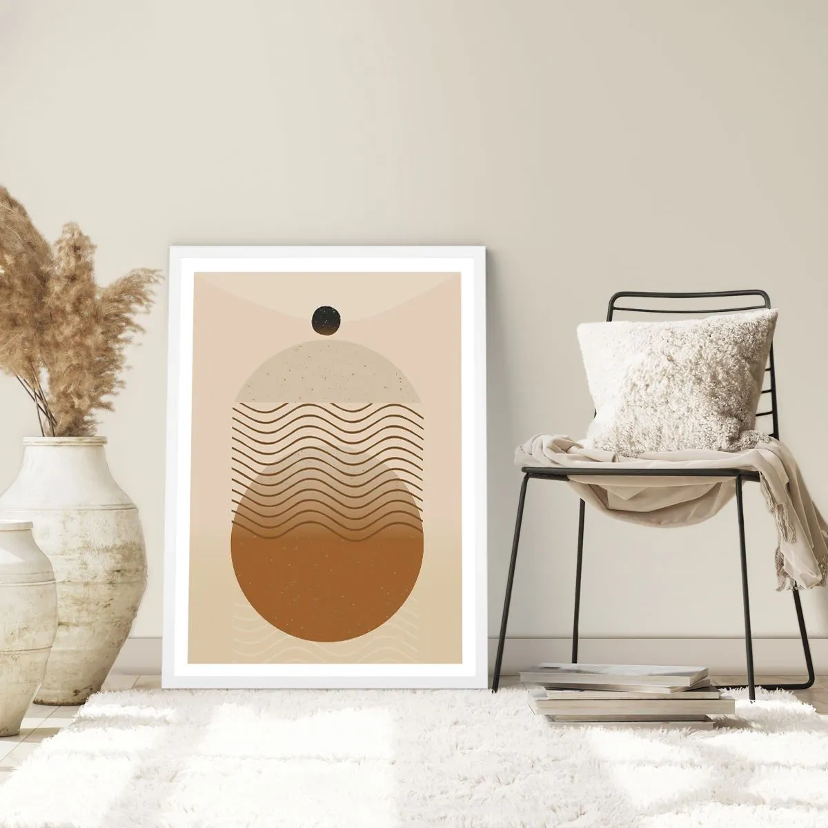 Plagát v bielom ráme - O pôvode geometrických obrazcov - 40x50 cm