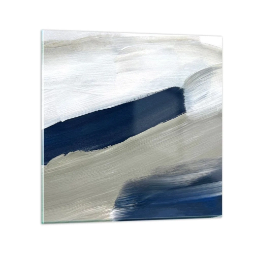 Obraz na skle - Stretnutie s bielou - 40x40 cm